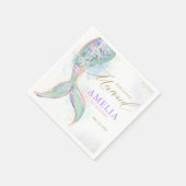 Goldmedaille Glitzer Meerjungfrau Schwanz unter de Serviette (Ecke)