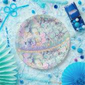 Goldmedaille Glitzer Meerjungfrauenskala Pappteller (Party)