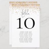 Goldmedaille-Glitzer-Namen Hochzeiten-Tischnummer (Vorne/Hinten)