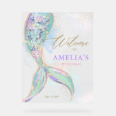 Goldmedaille Glitzer Schwanz unter dem Meer Willko Acrylschild (Vorderseite)