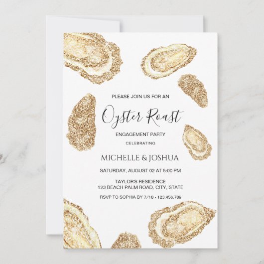 Goldmedaille Glitzer Sommerauster geröstet Pastell Einladung (Vorderseite)