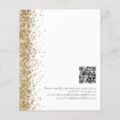 Goldmedaille Glitzer Weißer QR-Code Hochzeitsempfa (Rückseite)