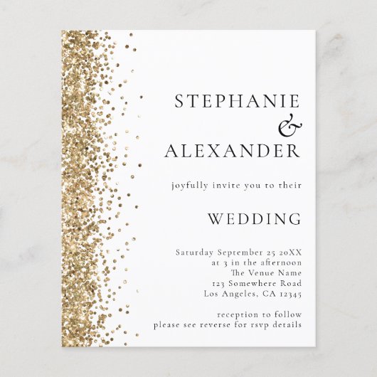 Goldmedaille Glitzer Weißer QR-Code Hochzeitsempfa (Vorderseite)