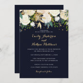 Goldmedaille Glitzer zum Hochzeitsfeiern Einladung (Vorne/Hinten)