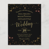 Goldmedaille-Glitzern zur Einladung zum Hochzeitsf (Vorderseite)