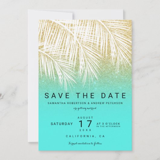 Goldmedaille Goldmedaille Save the Date Einladung (Vorderseite)