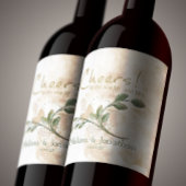 Goldmedaille Grüne Blütenwein Hochzeitslabel Weinetikett