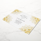 Goldmedaille Hochzeit Folieneinladung (Gedreht)