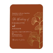 Goldmedaille Hochzeitginkgo Magnet (Vertikal)