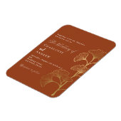 Goldmedaille Hochzeitginkgo Magnet (Linke Seite)