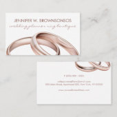 Goldmedaille Hochzeitsfeier Verlobung Ring der Ros Visitenkarte (Vorne/Hinten)