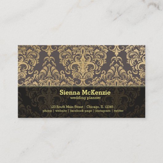 Goldmedaille-Hochzeitsplaner für Wirbel Visitenkarte (Vorderseite)