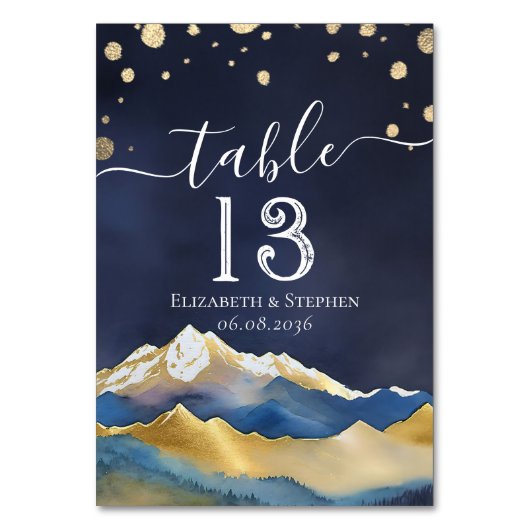 Goldmedaille Hochzeitsstimmung im Wasser Tischnumm Tischnummer (Vorderseite)