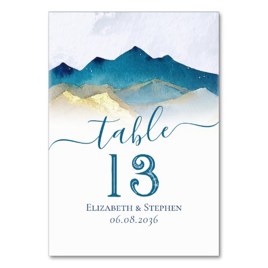 Goldmedaille Hochzeitsstimmung im Wasser Tischnumm Tischnummer (Vorderseite)