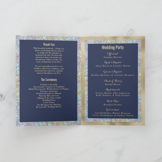 Goldmedaille-Holografie-Programm für den Glitzer v Programm (Innenseite)