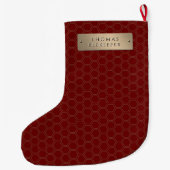 Goldmedaille Honeycomb Beekeeper Großer Weihnachtsstrumpf (Rückseite)