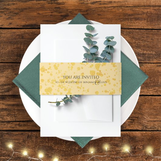 Goldmedaille Imitate Glitzer Verschönerung Hochzei Einladungsbanderole