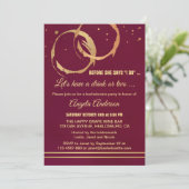 Goldmedaille Junggeselinnen-Abschied Weinkultur un Einladung (Stehend Vorderseite)