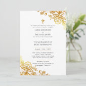 Goldmedaille katholische Hochzeitsfeier Einladung (Stehend Vorderseite)