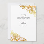 Goldmedaille katholische Hochzeitsfeier Einladung (Rückseite)