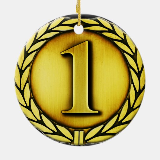 Goldmedaille Keramik Ornament (Hinten)