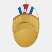 Goldmedaille Keramik Ornament (Links)