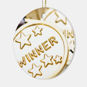 Goldmedaille Keramik Ornament (Links)