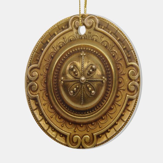 Goldmedaille Keramikornament (Links)