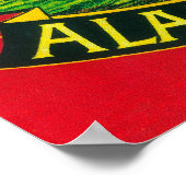 Goldmedaille Lachs kann LabelKodiak Island, AK Poster (Ecke)