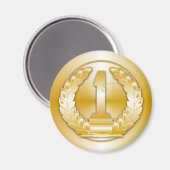 Goldmedaille Magnet (Vorderseite/Rückseite)