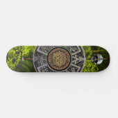 Goldmedaille Maya Kalender Krieger Skull Dschungel Skateboard (Horizontal)