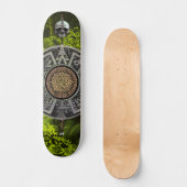Goldmedaille Maya Kalender Krieger Skull Dschungel Skateboard (Vorderseite)