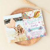 Goldmedaille|Meerjungfrau unter dem Foto zum Gebur Einladung