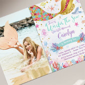 Goldmedaille|Meerjungfrau unter dem Foto zum Gebur Einladung