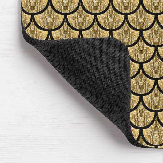 Goldmedaille mit Glitzer-Effekt Mousepad (Ecke)