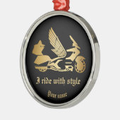 Goldmedaille Motorrad Wings Golden Ornament Aus Metall (Links)
