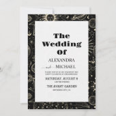 Goldmedaille Mystic Moon Wedding Einladung (Vorderseite)