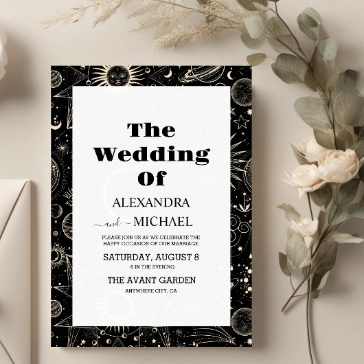 Goldmedaille Mystic Moon Wedding Einladung