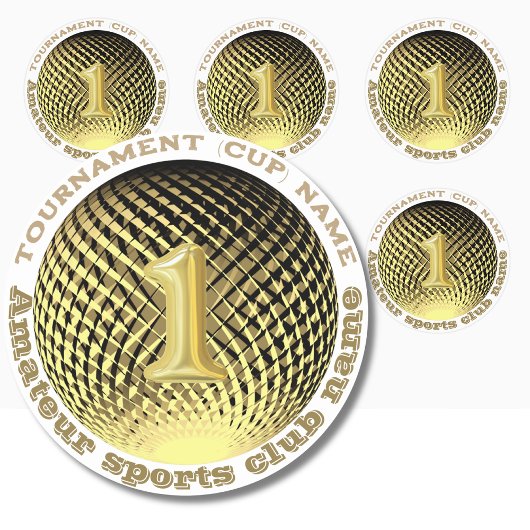 Goldmedaille, Nummer eins Champion Sticker