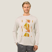 Goldmedaille Orange im Südwesten inspiriert Abstra Tri-Blend Shirt (Volle Vorderseite)