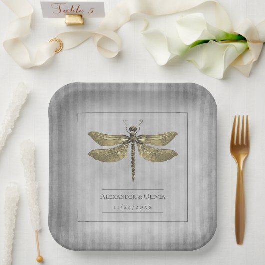 Goldmedaille Pappteller (Hochzeit)