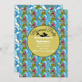 Goldmedaille Party Rosa Einladung (Vorne/Hinten)