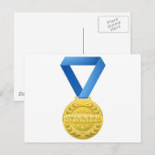 Goldmedaille Postkarte (Vorne/Hinten)