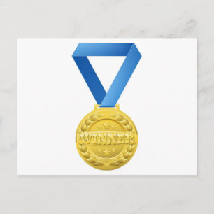 Goldmedaille Postkarte