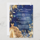 Goldmedaille Quinceañera-Schmetterling-Ballguss-Bl Einladung (Vorderseite)