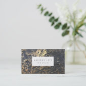 Goldmedaille Rock Hair Stylist Salon Visitenkarte (Stehend Vorderseite)