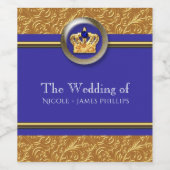 Goldmedaille & Royal Blue Crown Weinetikett (Einzelnes Label)