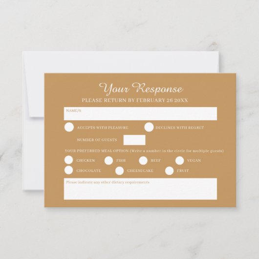 Goldmedaille RSVP Karte (Vorderseite)