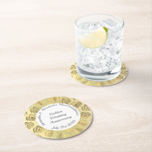 Goldmedaille Runder Pappuntersetzer (Vor Ort)