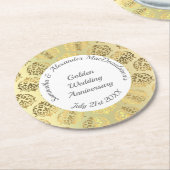 Goldmedaille Runder Pappuntersetzer (Angewinkelt)